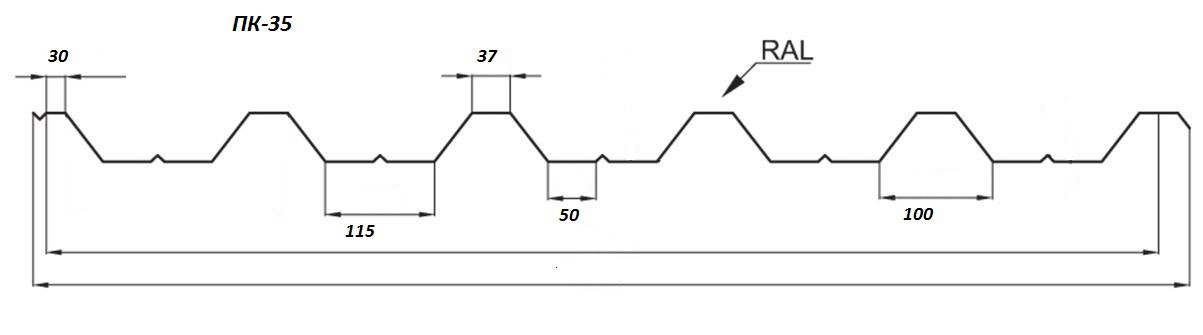 Покрівельний профнастил ПК35 - сфера застосування та основні характеристики - фото №1