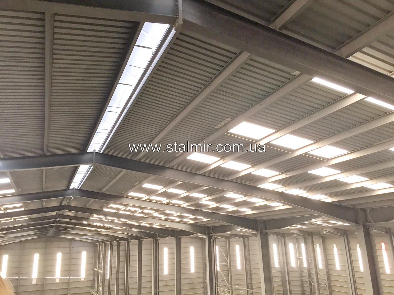 несущий профнастил в цеху